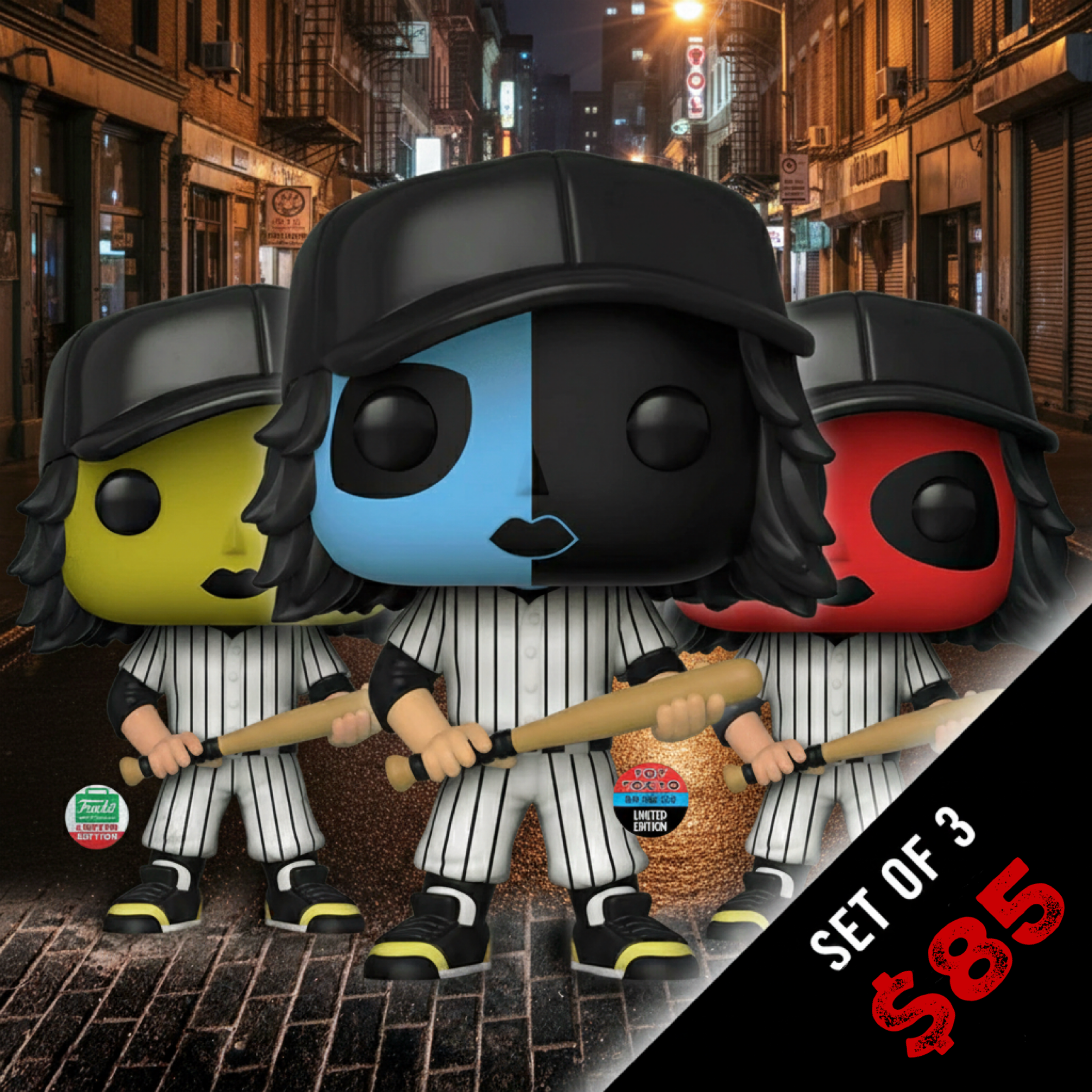 Funko Pop The Warriors Baseball Furies Vinyl Figures 3-Pack 824 Set
